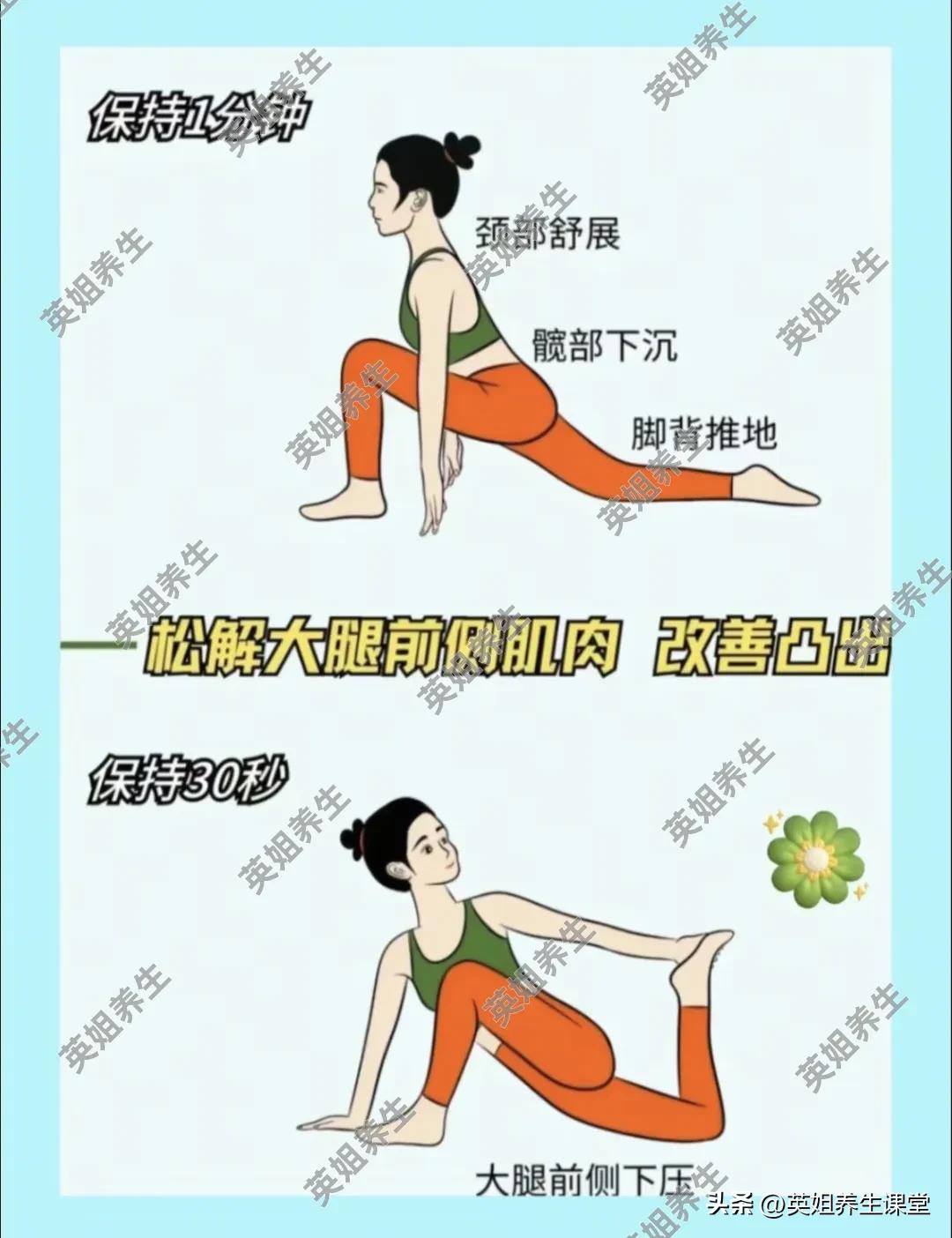 瑜伽矫正腿型_10分钟瑜伽改善假胯宽_瑜伽猫牛单腿伸展变体